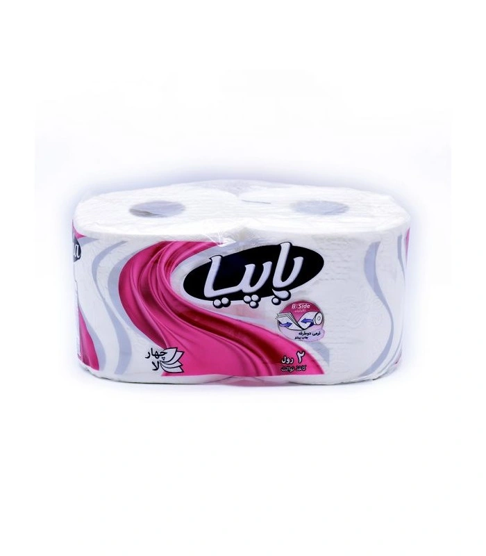 کاغذ توالت 2رول 4لایه مدل بی ساید پاپیا