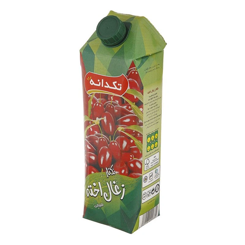 آبمیوه زغال اخته 1لیتری تکدانه