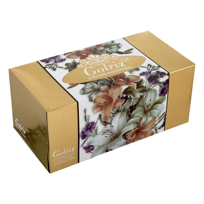 دستمال کاغذی100برگ سه لا گلریز