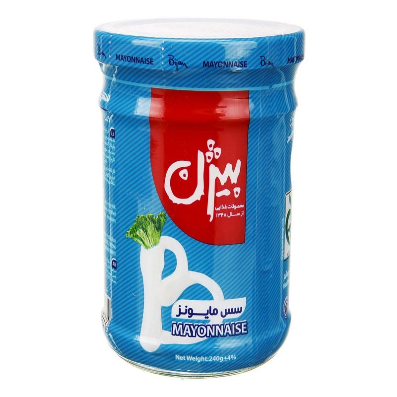 سس مایونز 240 گرم شیشه بیژن