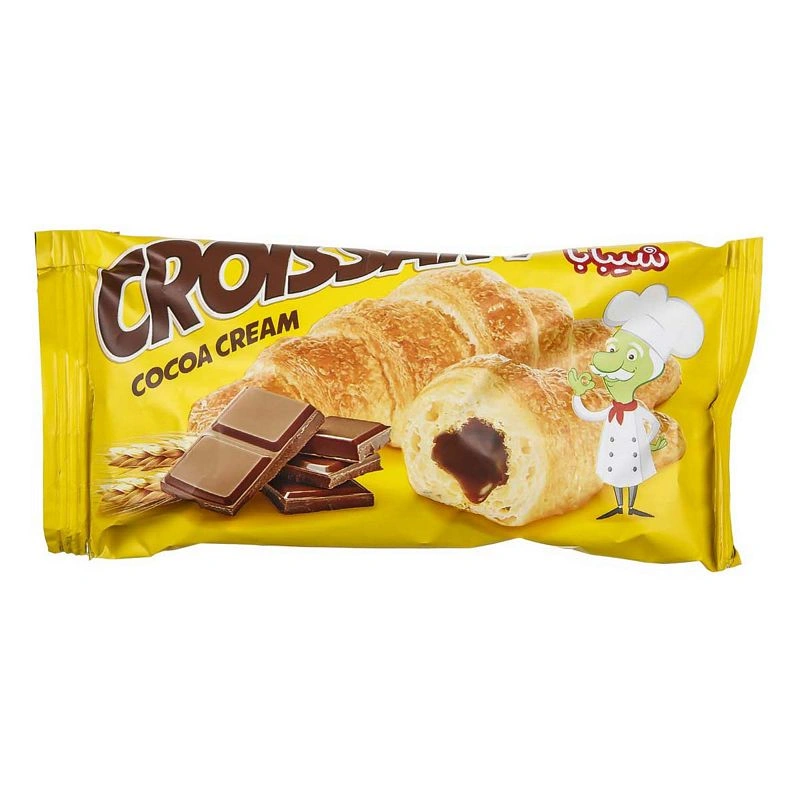 نان کروسان با مغز کرم کاکائو 50 گرمی شیبا