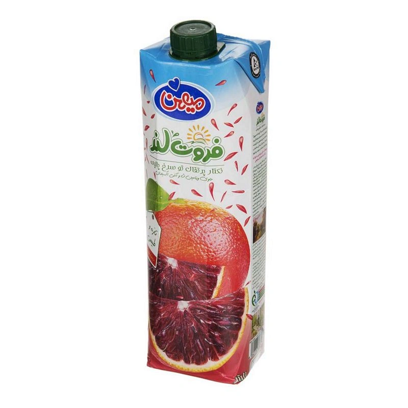 نکتار پرتقال تو سرخ پالپ دار یک لیتری فروت لند میهن