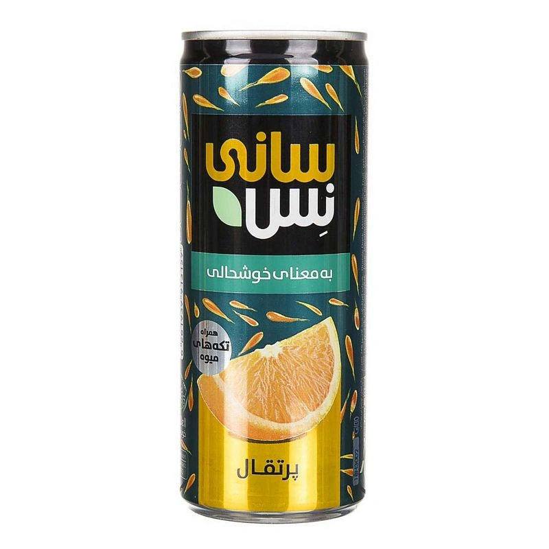 آبمیوه پرتقال قوطی سانی نس