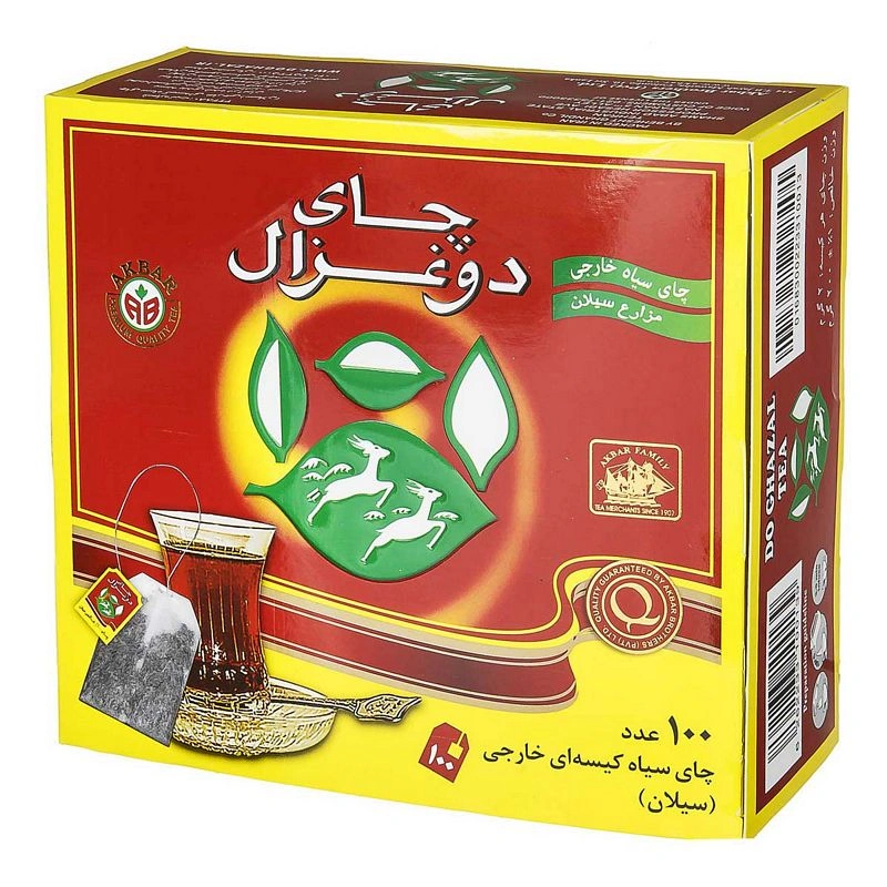 چای تی بگ ساده 100عددی دوغزال