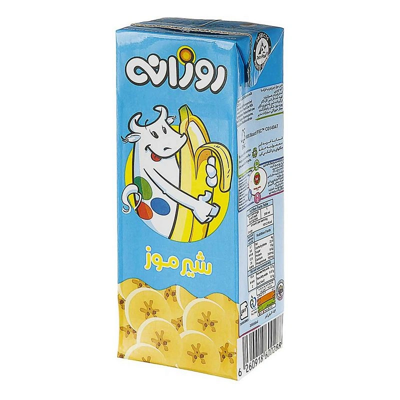 شیر موز 200 سی سی روزانه