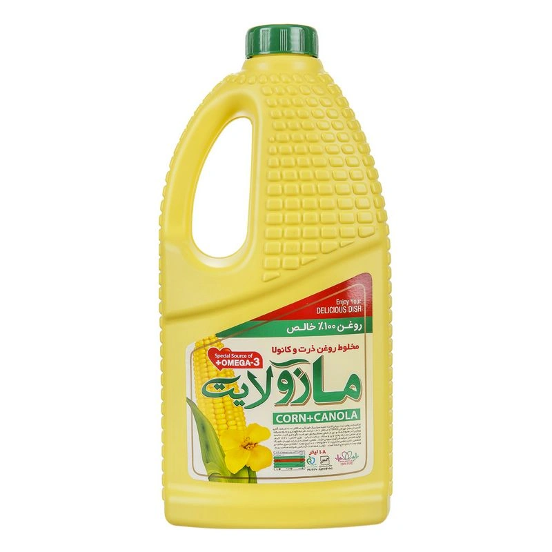 روغن ذرت و کانولا مخصوص پخت و پز 1800لیتری مازولایت