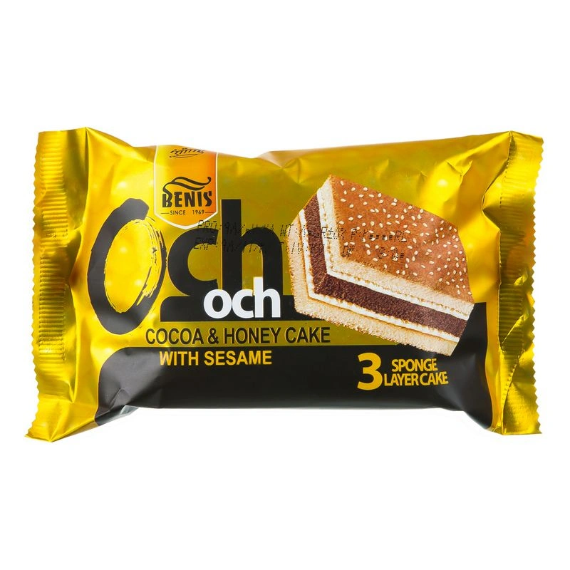 کیک اسفنجی سه لایه وانیل کاکائو اوچ اوچ بنیس