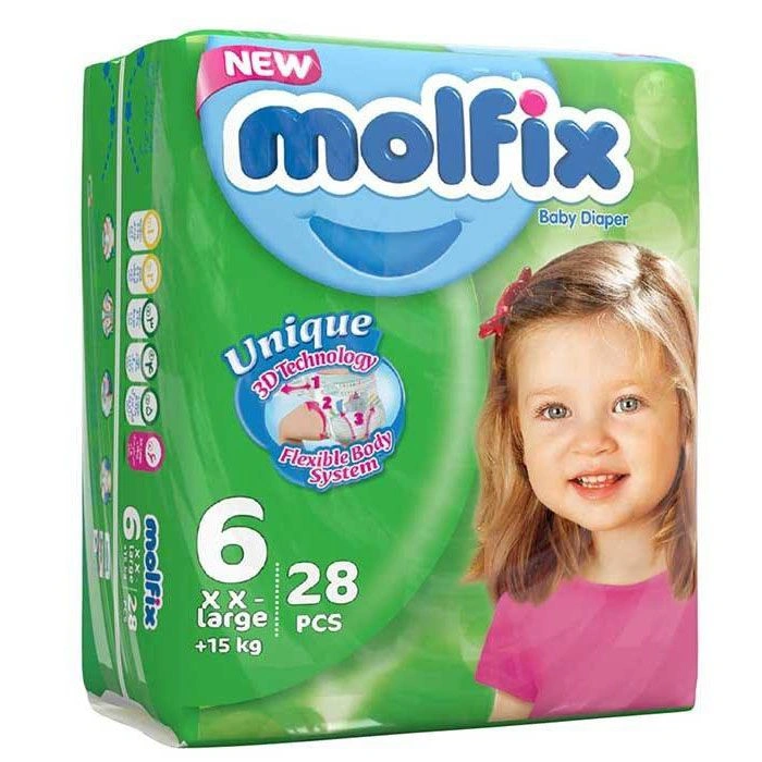 پوشک بچه 3بعدی خیلی خیلی بزرگ 28عددی مولفیکس