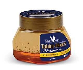 ارده عسلی زعفرانی 300گ عقاب