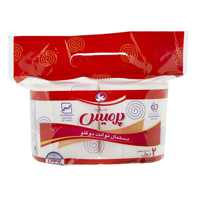 دستمال توالت 2رول پرمیس