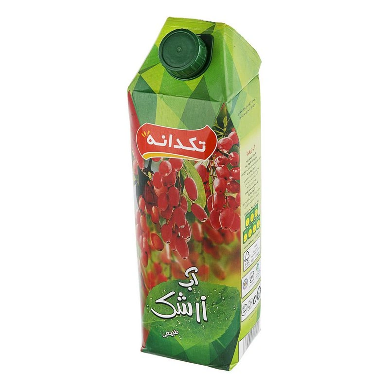 آب زرشک طبیعی 1لیتر تکدانه