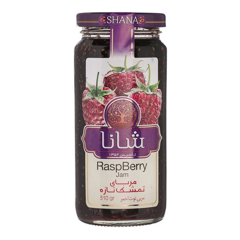 مربا تمشک شیشه 310 گرم شانا
