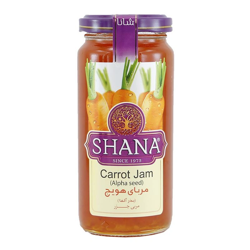 مربای هویج شیشه 315گ شانا