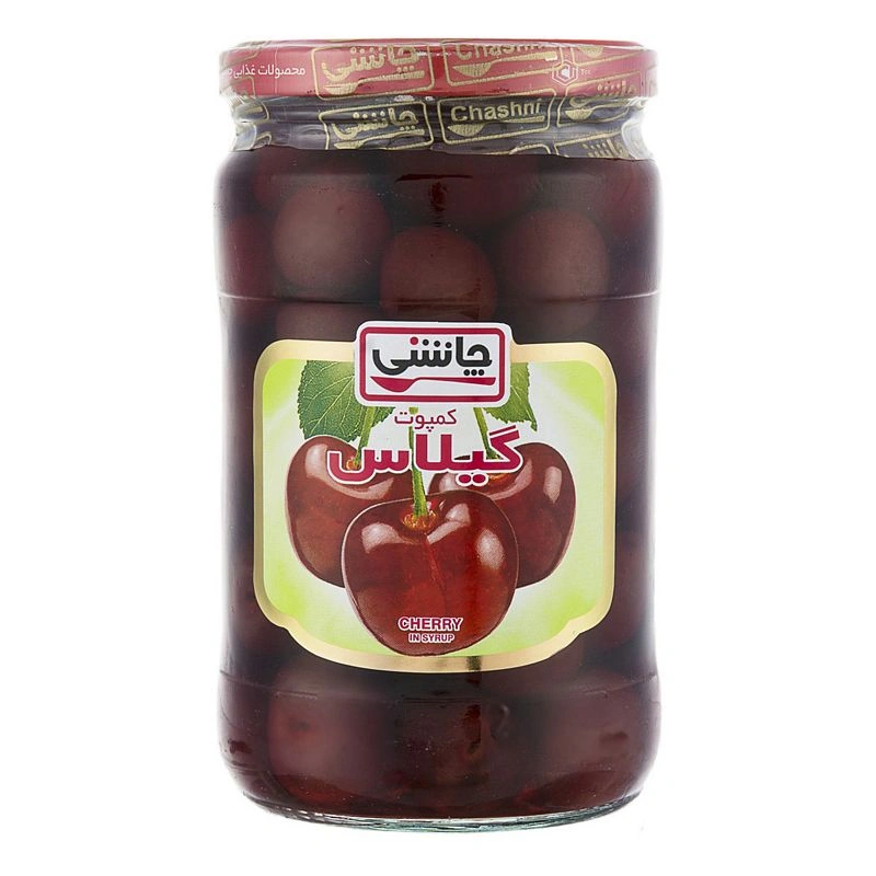 کمپوت  گیلاس شیشه ای چاشنی