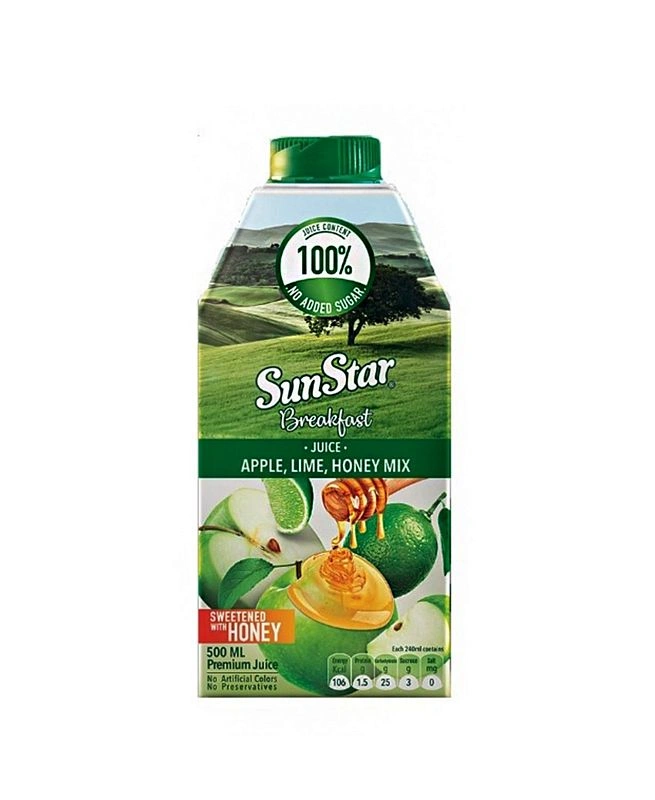 نوشیدنی سیب  لیمو عسل  سان استار 500سی سی