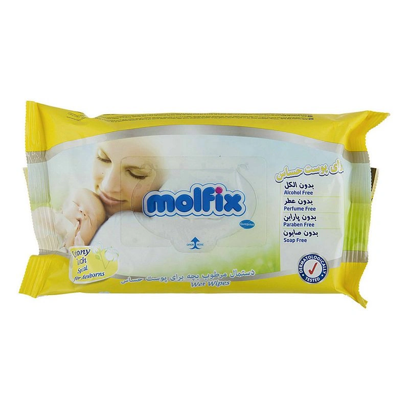دستمال مرطوب مولفیکس 60عددی