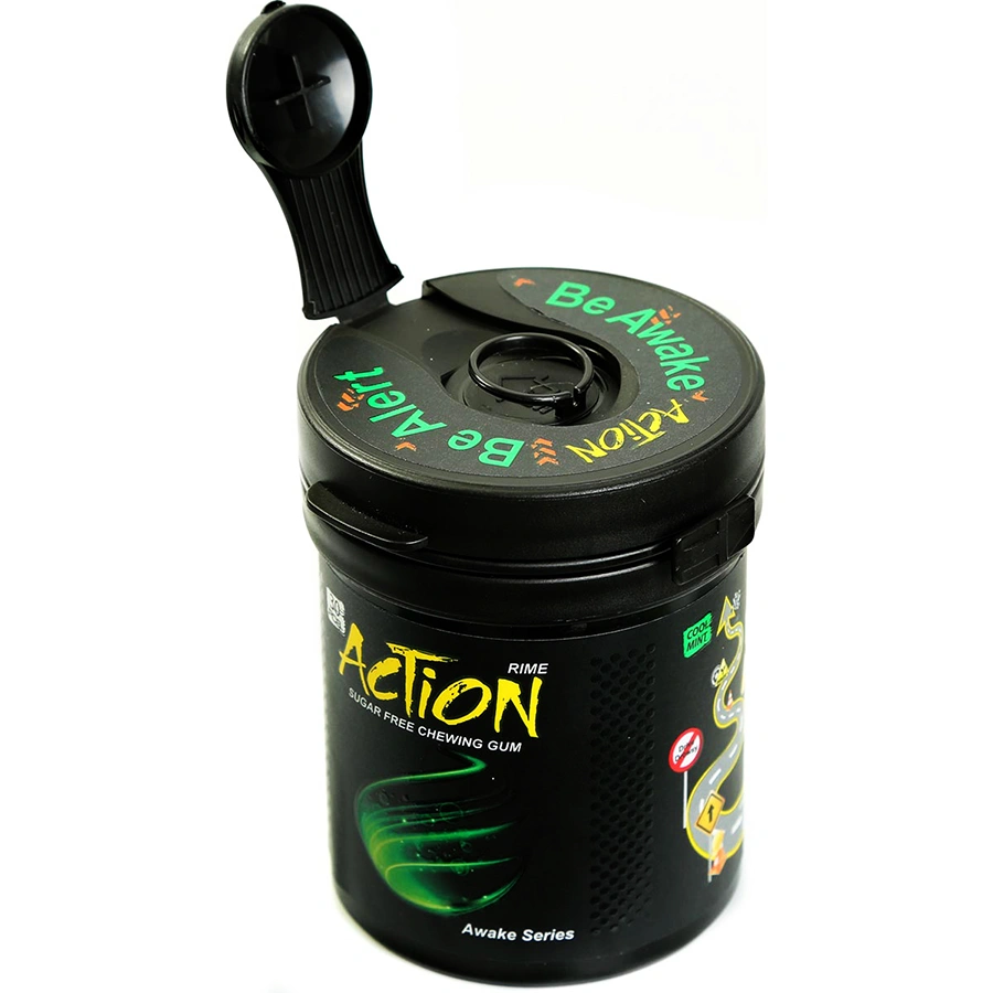 آدامس نعنایی حاوی کافئین 30تایی پوش آپ اکشن