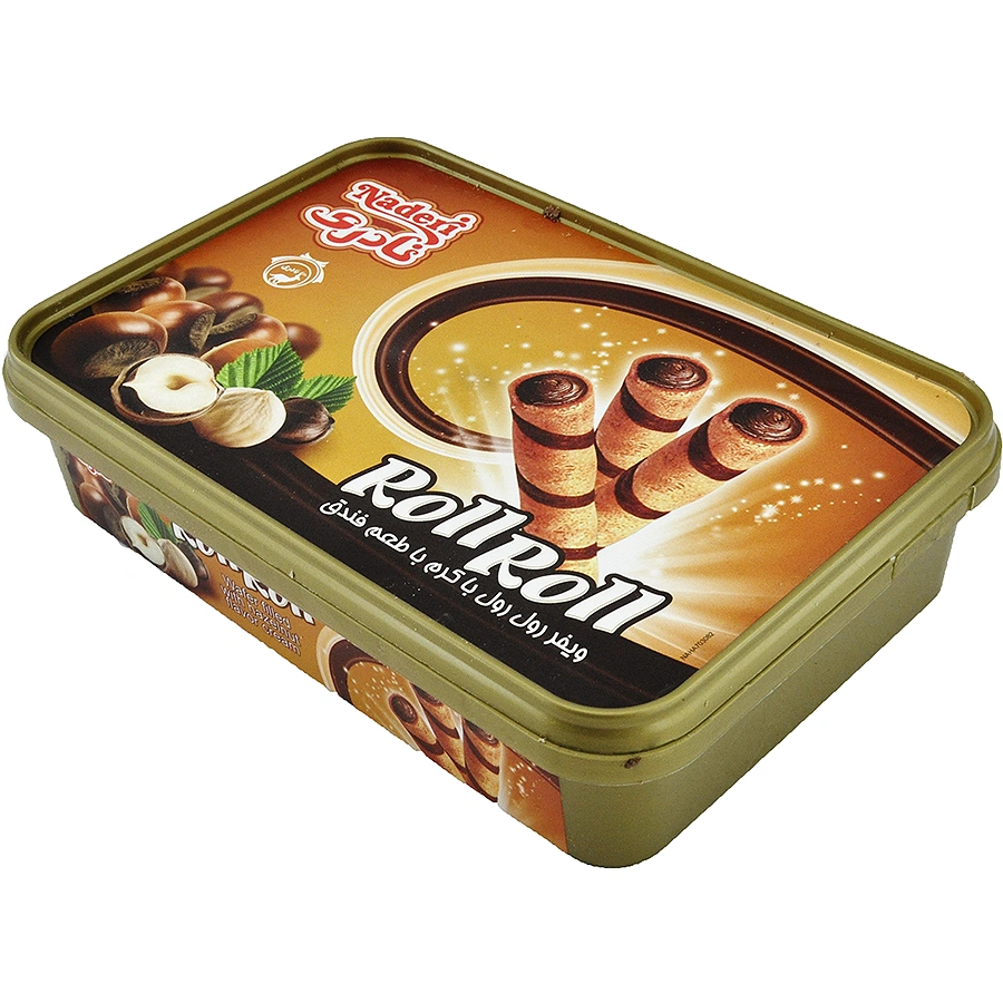 ویفر رولی با مغزی فندق