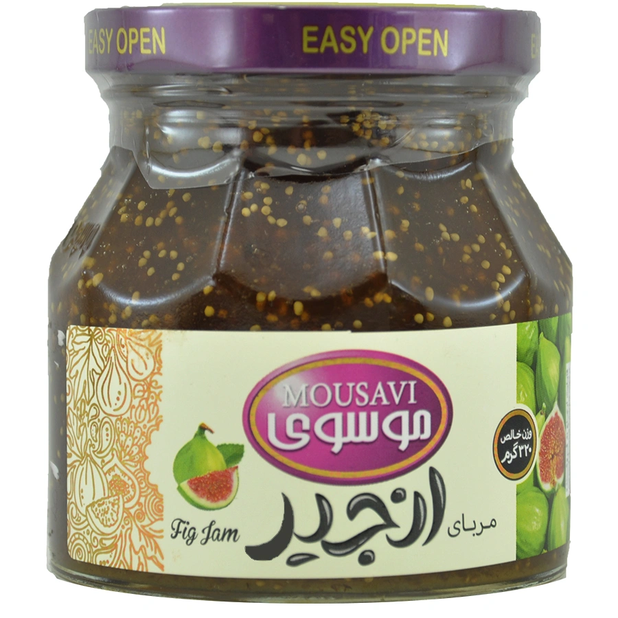 مربای انجیر شیشه ای 320 گ موسوی