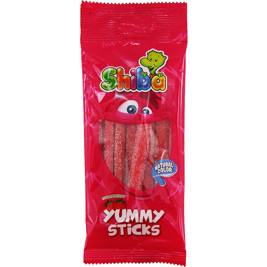 لیکوریتز توت فرنگی شکری 90گرمی شیبابا (پاستیل اکسترودی)