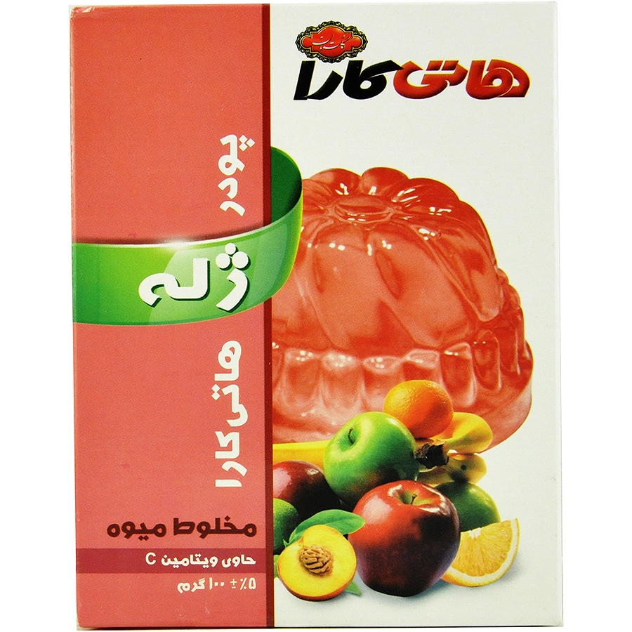 پودر ژله چندمیوه 100گ هاتی کارا