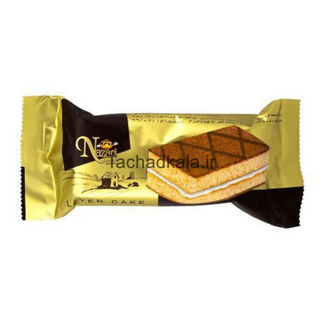 کیک اسفنجی دو لایه با کرم شیری نظری