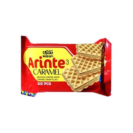 ویفر با کرم کارامل 6عددی آرینته نظری