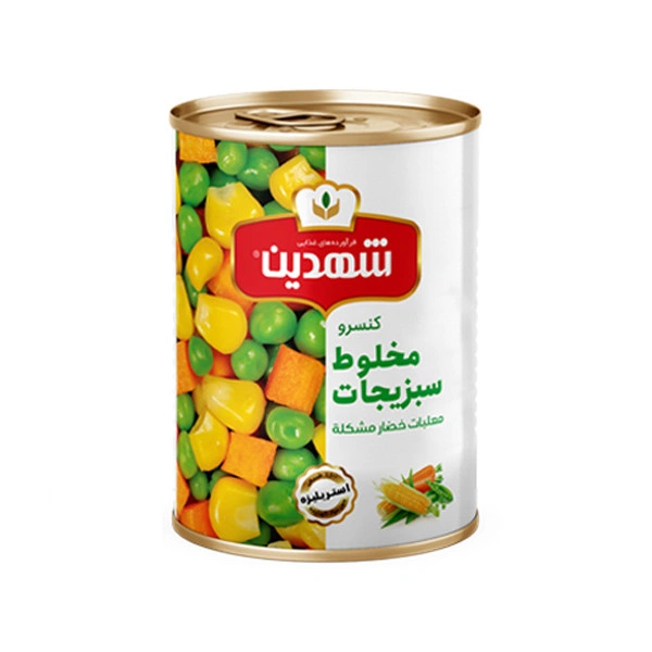 کنسرو مخلوط سبزیجات 370گ شهدین
