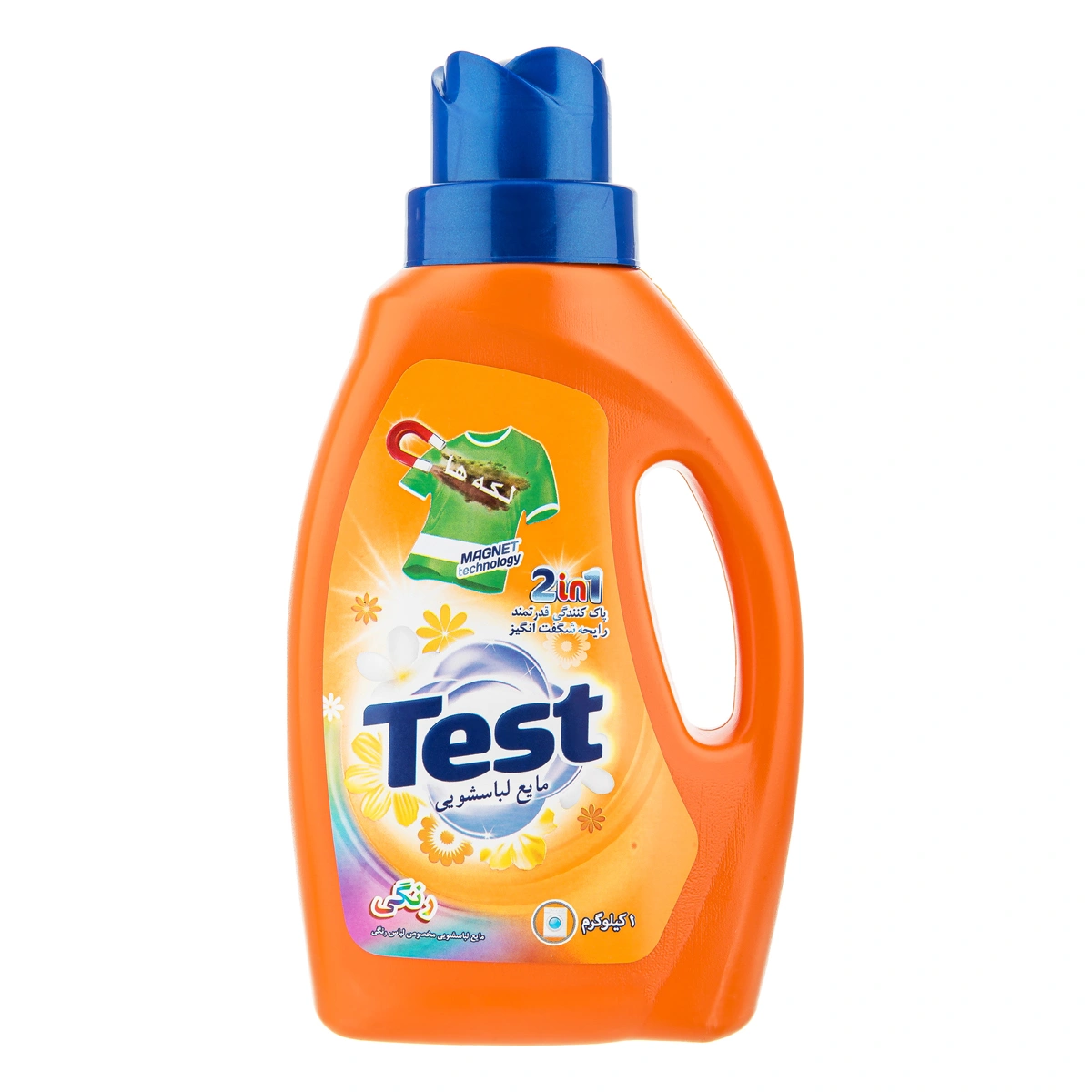 مایع لباس رنگی 2در1 یک کیلویی تست