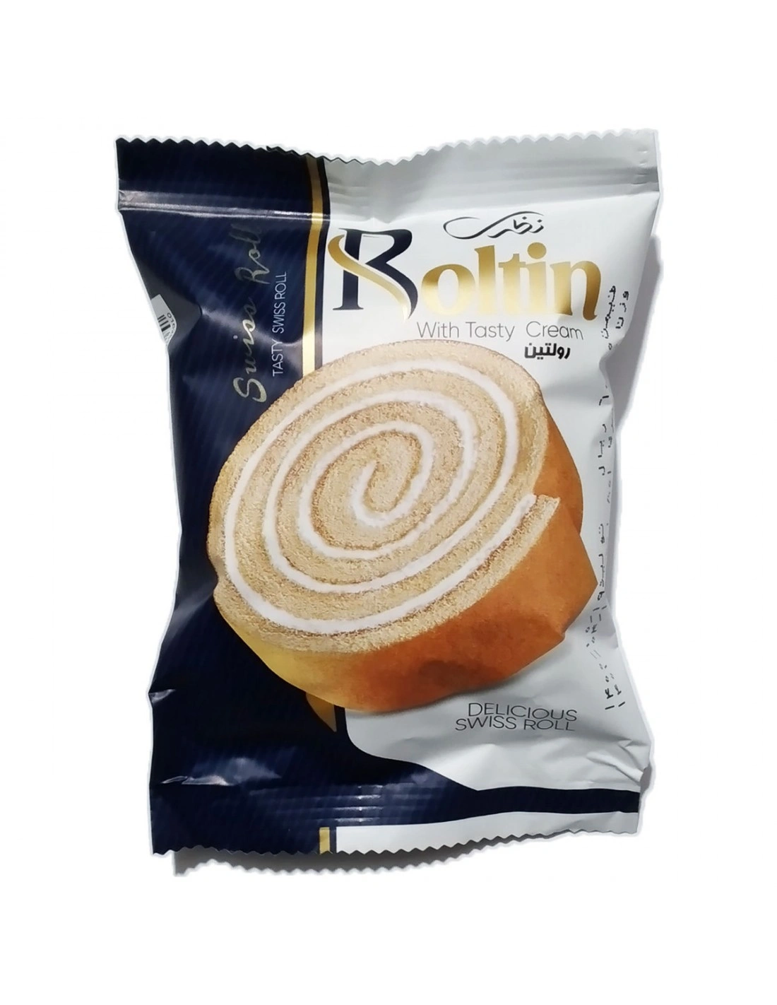 کیک اسفنجی رولتین شیری 65گ نظری