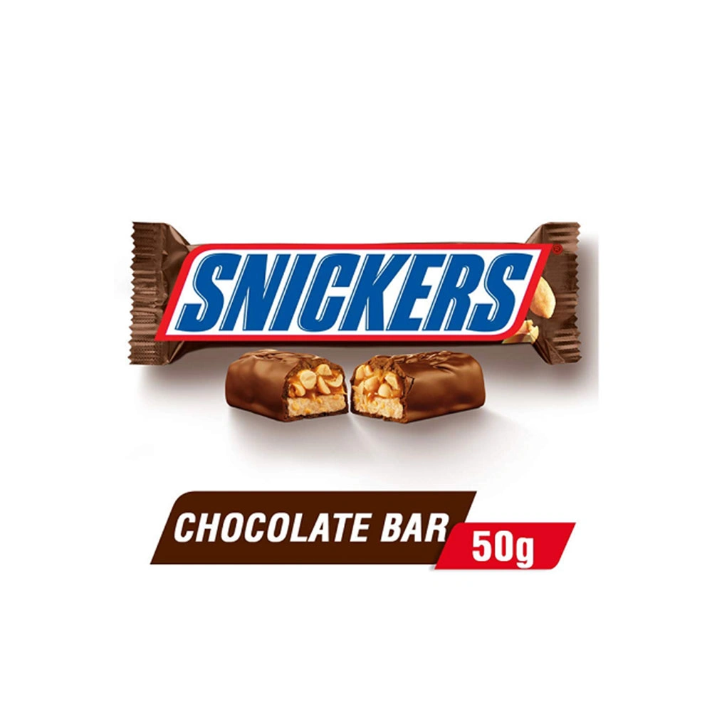 شکلات مغزی کارامل بادام زمینی اسنیکرز 50گرم