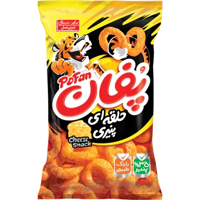 اسنک پنیری حلقه ای پفان