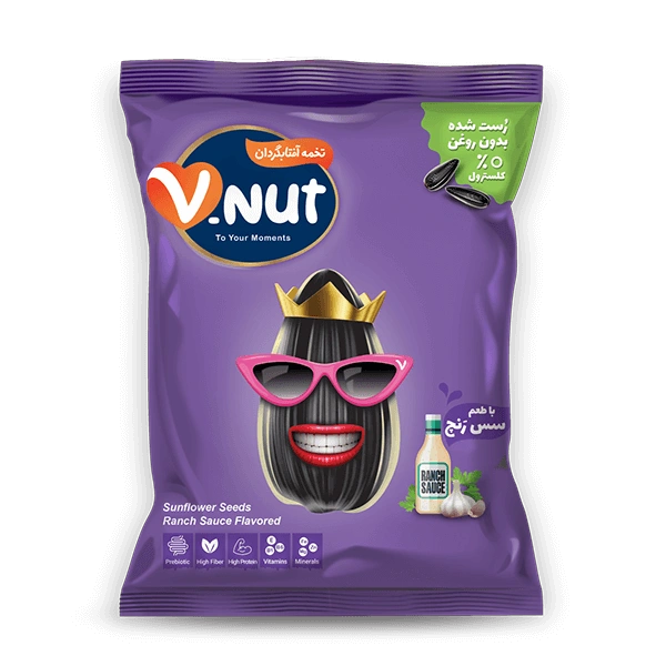 تخمه آفتابگردان با طعم سس رنچ 105گرمی وی نات
