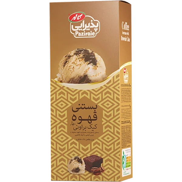 بستنی پاکتی قهوه با کیک براونی 1لیتری کاله