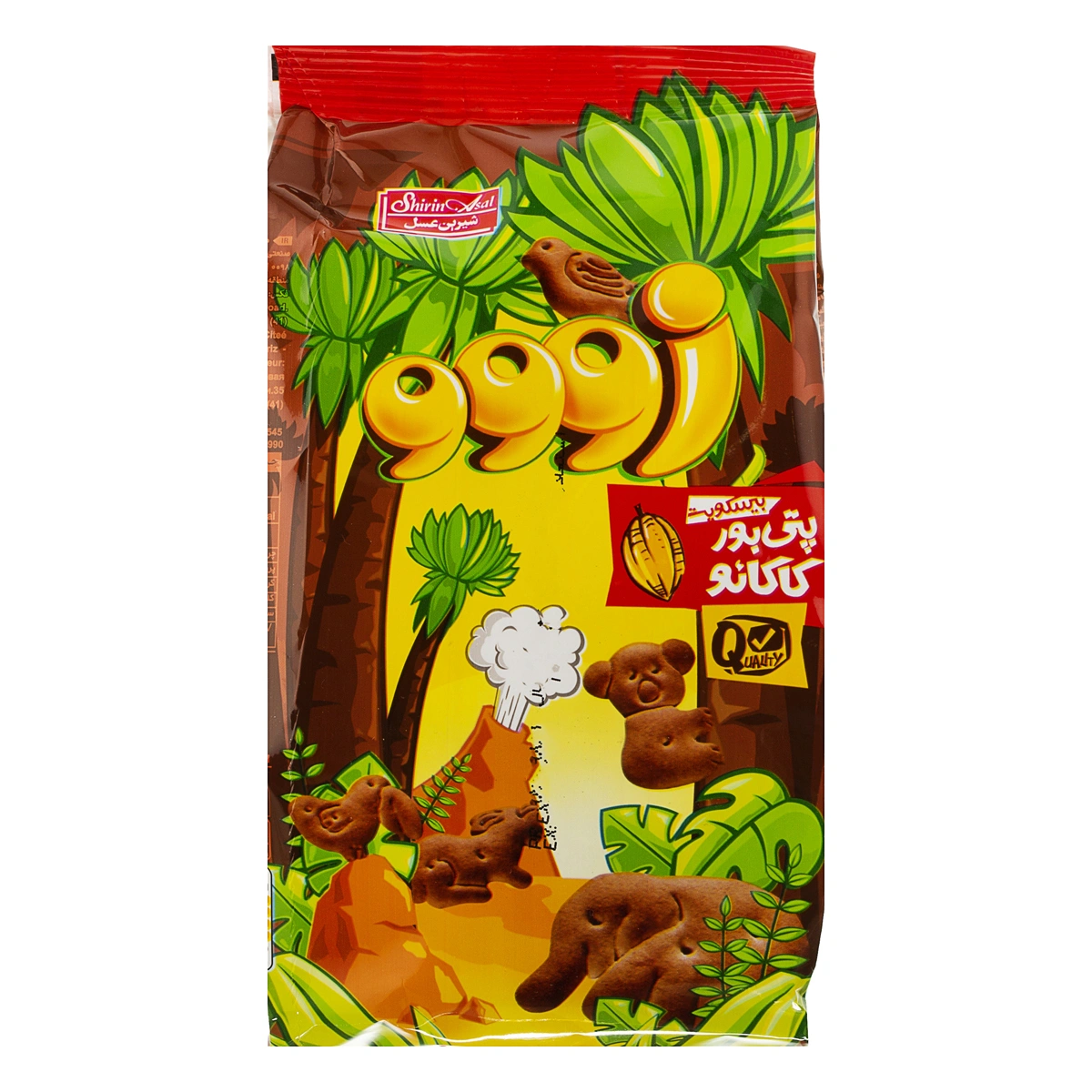 بیسکویت پتی بور کاکائویی باغ وحش شیرین عسل