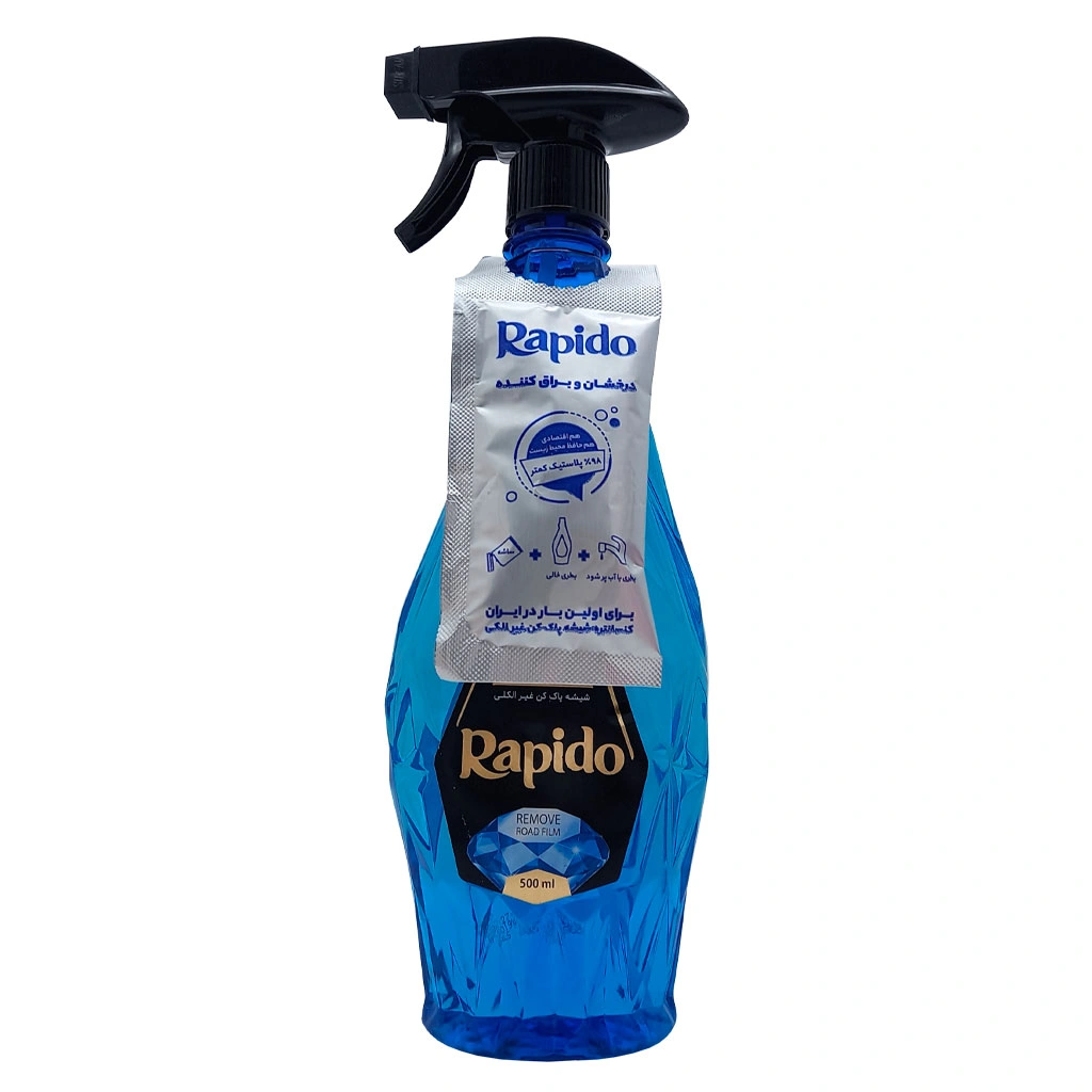شیشه پاک کن آبی درخشان و براق کننده راپیدو