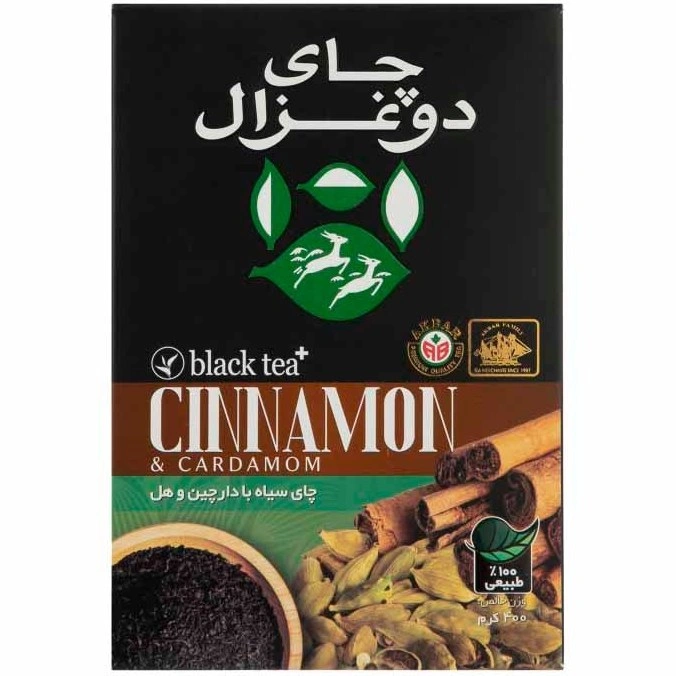 چای سیاه با دارچین و هل 400گ دوغزال