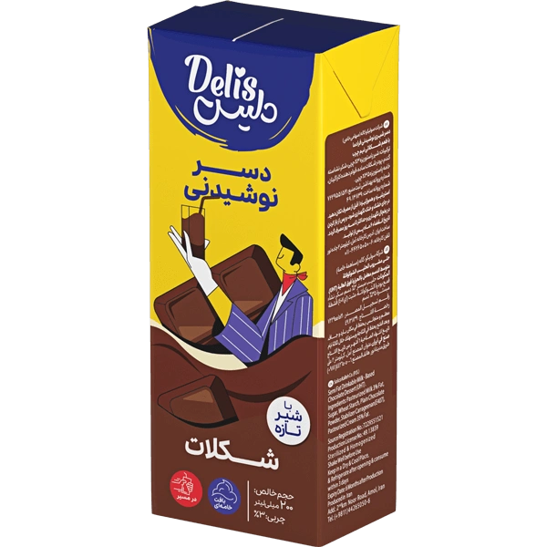 دسر نوشیدنی شکلاتی 200میل  دلیس