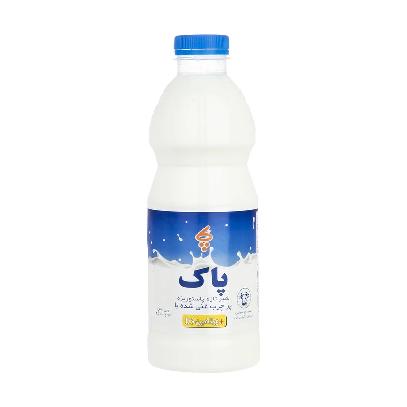 شیر بطری پرچرب 1لیتری پاک