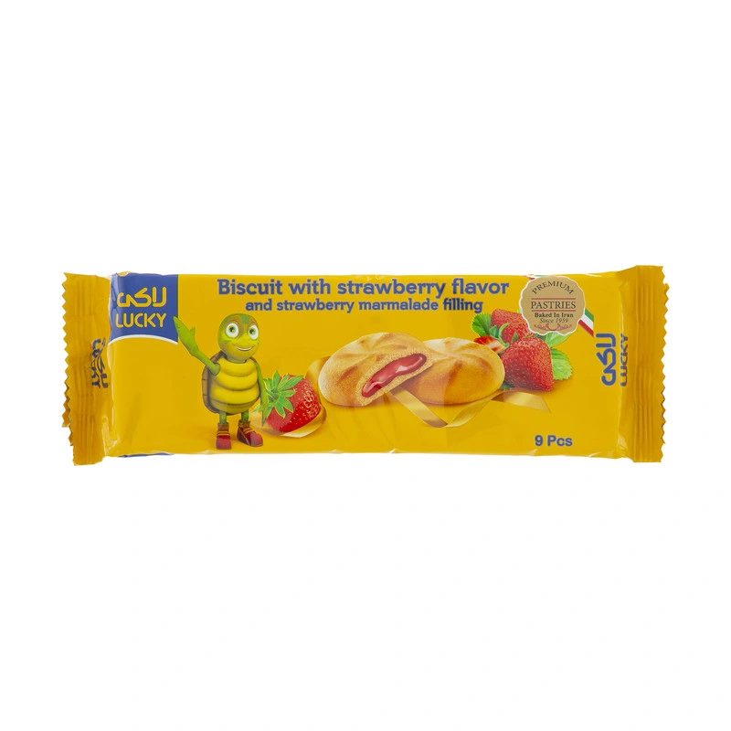 بیسکویت مغزی مارمالاد توت فرنگی لاکی ویتانا