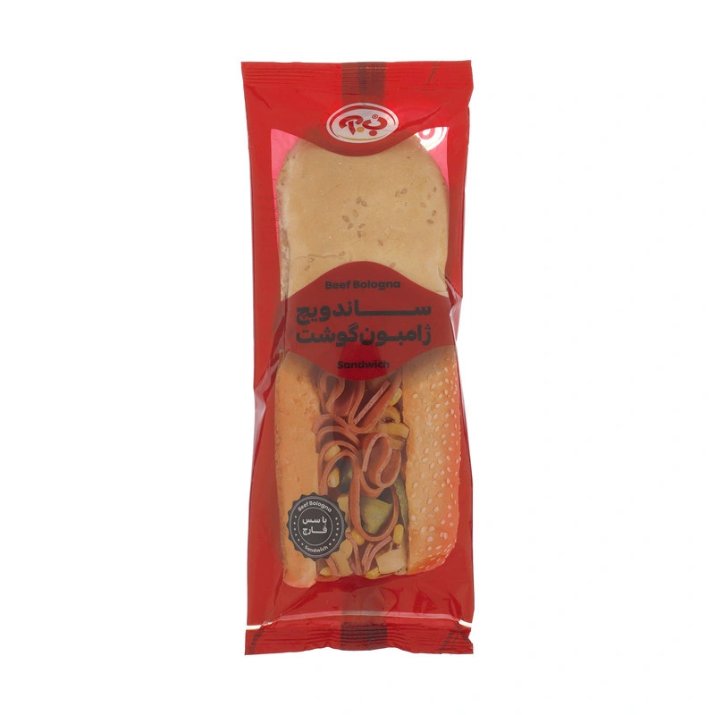 ساندویچ ژامبون گوشت با سس قارچ ب آ