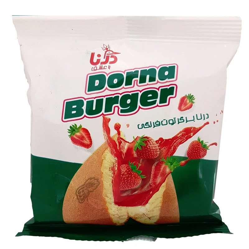 درنا برگر توت فرنگی (پن کیک)