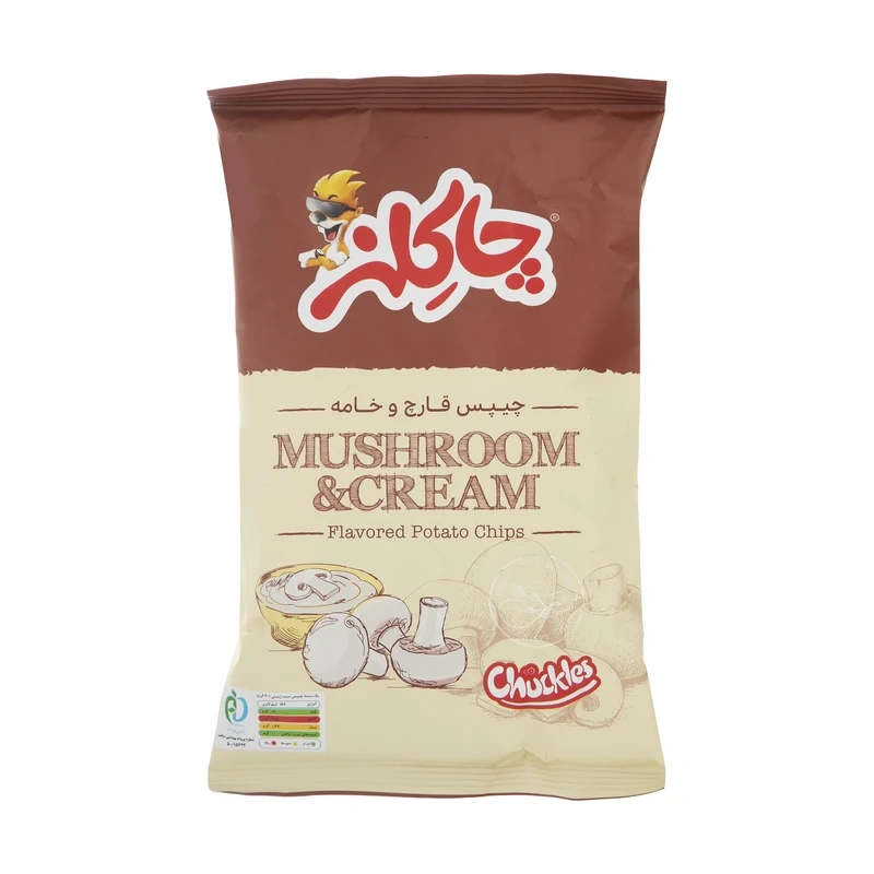 چیپس قارچ و خامه 43گ چاکلز
