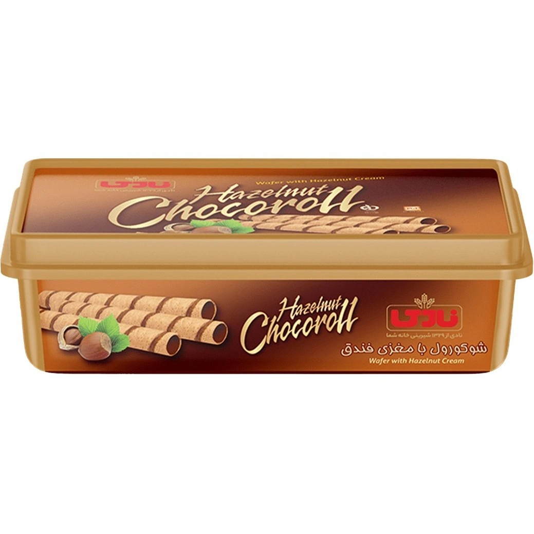 شوکورول با مغزی فندق 250گ نادی