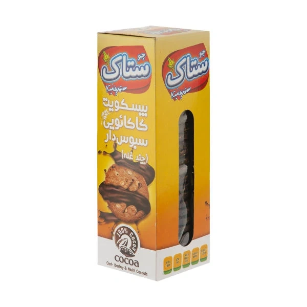 بیسکوییت کاکائویی چند غله (مولتی پلاس) ستاک