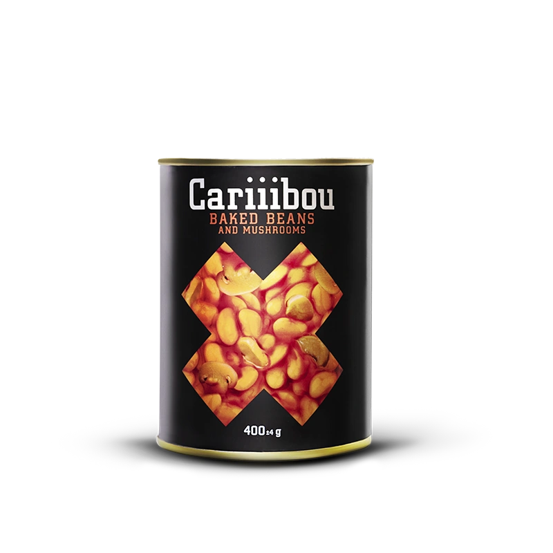 کنسرو لوبیا چیتی با قارچ 400گرم کاریبو