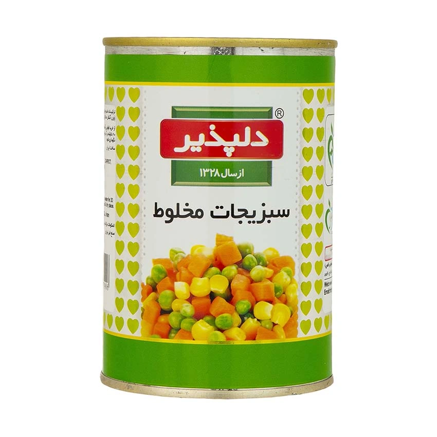 کنسرو مخلوط سبزیجات 420گ دلپذیر