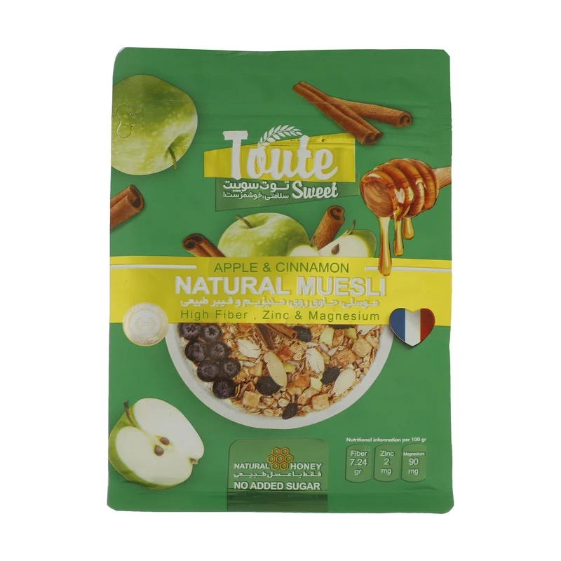 غلات صبحانه با سیب و دارچین350گ توت سوییت