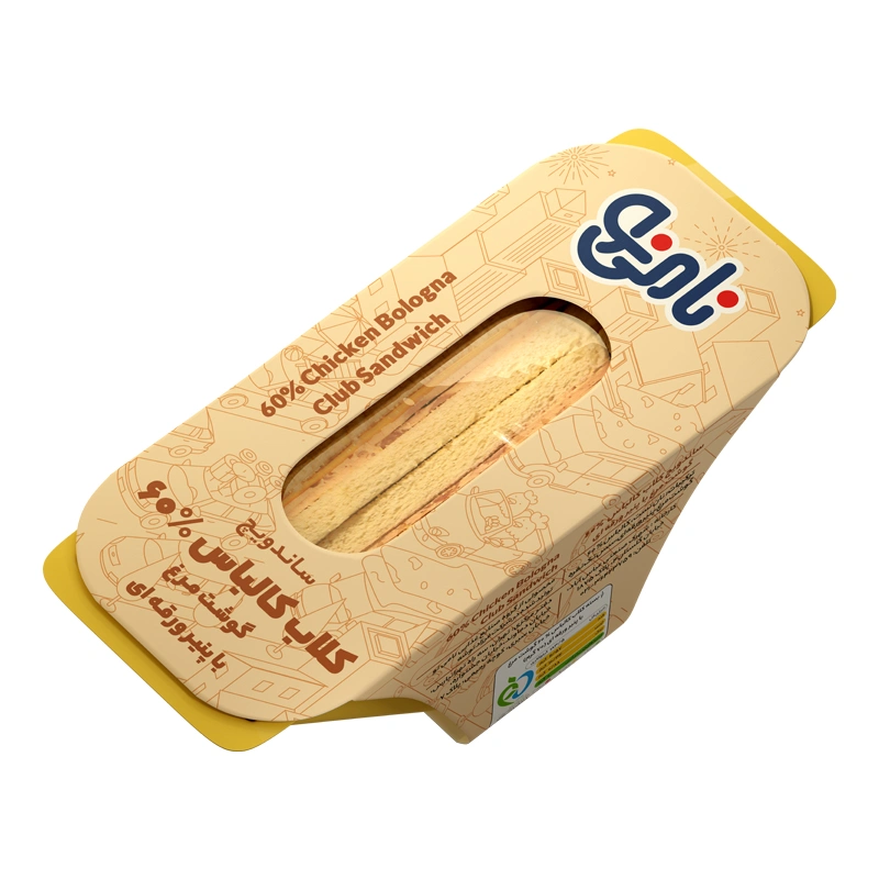 ساندویچ کلاب کالباس مرغ با پنیر نامی نو