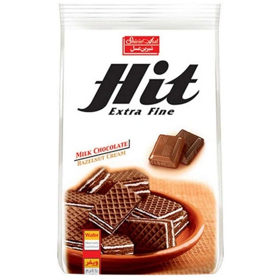 ویفر کاکائویی با کرم شیری پاکتی هیت شیرین عسل